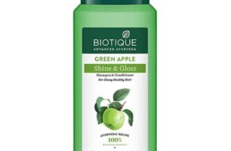 Biotique Green Apple Shine & Gloss Shampoo & Conditioner| Promotes Healthy, Shiny and Glossy Hair | Nourishes Scalp | Makes Hair Soft & Smooth |100% Botanical Extracts| All Skin Types | 340ml