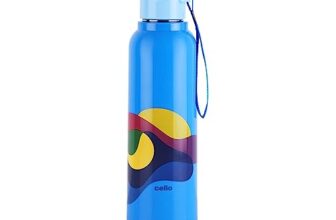 CELLO Puro Steel-X Benz Pro 600 | Leak Proof | Wide Mouth & Easy to Open | Insulated Inner Steel Outer Plastic Water Bottle | 520ml| Set of 3, Assorted