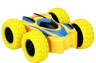 Kids Mandi Fun Push and Go Vehicle Monster 3D Tumbling Car | Friction Powered for Imaginative Play | Little Rotating Stunt Car for Kids, Ages 3 Years – Color May Vary