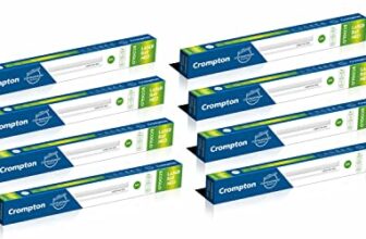 Crompton Laser Ray Neo 1 Feet 5W LED Batten (Cool Daylight) – Pack of 8,Plastic