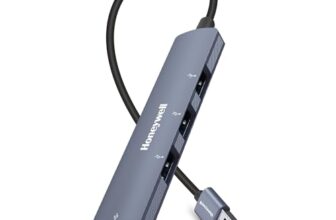 Honeywell Newly Launched 4-in-1 Ultra Slim USB Hub 1xUSB 3.0 & 3 x USB 2.0 Ports, 30cms Cable, DataTransfer Speed Upto 5GBPS,Universally Compatible with All USB,PC,Speaker,Laptop,Hard Drive etc.