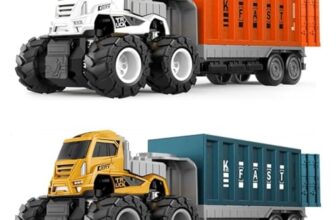 DEOXY 1:43 4WD Diecast Container Transportation Big Truck Toys with Friction Powered Miniature Car Vehicle Toy for Kids, Boys and Girls (Sent Any One Color- Pack of 1)