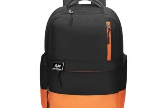 Skybags Nero 15 Inch Compatible Anti-Theft Laptop Backpack 20L | 3 Compartments with Side Bottle Pocket | Padded Backpanel | Trolley Sleeve | Office & Travel Backpack for Men & Women (Black)