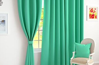 Story@Home 100% True Blackout Window Curtains 5 Feet Set of 2 | Plain Design | Room Darkening Curtain | Thermal Insulated Curtains for Living Room, Bedroom | (116 x 152 cm, Teal)