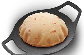 Hawkins Futura 24 cm Cast Iron Tava, Cast Iron Tawa for Roti, Cast Iron Cookware for Kitchen, Black (CIT24)