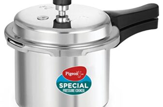 Pigeon By Stovekraft 12260 Induction Base Outer Lid Aluminium Pressure Cooker, 3Liters, Silver