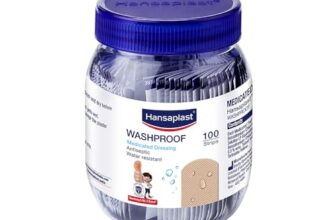 Hansaplast Antiseptic Washproof Bandage for injury & wounds | 100 Strips | First Aid | Water resistant | Provides Comfort to the Wound in Water | For Kids & Adults