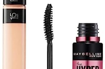 Maybelline New York Fit Me Natural Liquid Concealer,15 Fair, 6.8ml Hypercurl Mascara Washable, Black, 9.2ml