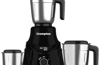 CROMPTON DS 750W Mixer Grinder- 750W Powertron Motor for faster grinding results | Motor Vent-X for durability | 3 SS Jars (1.5, 1L, 0.4L) | 2 Years Warranty on Product & Motor.