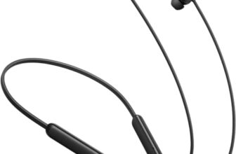 realme Buds Wireless 5 Lite in Ear Bluetooth Neckband with 12.4 mm Dynamic Bass Boost Driver,Upto 35 Hours Playback,45ms Low Latency,IP55 Dust & Water Resistant, Bluetooth V5.4 (Void Black)