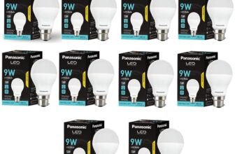 Panasonic 9 Watt LED Bulb, B22 Base 9W Bulb Light For Home, 25000+ BH with 1 Year Warranty, 6500K Cool Day Bulb (Pack of 10)