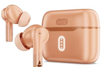 Boat Airdopes 141 Gen 2, 4 Mics ENx Tech, 48 Hrs Playback, Free Music Streaming, Fast Charge, Low Latency, IPX4, v5.4 Bluetooth Earbuds, TWS Ear Buds Wireless Earphones with mic (Orange)