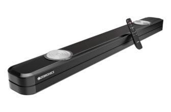 ZEBRONICS 130W Soundbar, Dual 7.62cm Subwoofers, Dual Drivers, BTv5.0, HDMI ARC, Optical, USB, AUX, LED Display, Remote Control, Volume & Media Control, Wall Mount, Glossy Finish (Juke Bar 3650 Pro)