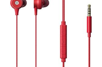 ZEBRONICS Zeb Buds 20 in Ear 3.5mm Wired Stereo Earphones with Mic, 1.2 Metre Cable, 14mm Drivers, in Line Mic & Volume Controller (Red)