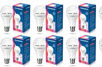 Crompton Emergency 9W LED Bulb Base B22 Cool Day Light (Pack of 10)