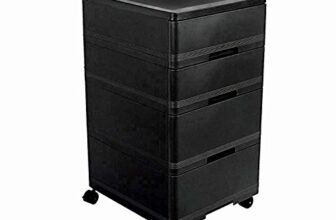Cello Plastic Storewell Storage Cabinet, Black, 43.2D x 38.1W x 69.5H Centimeters