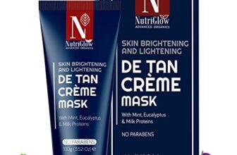 NutriGlow Advanced Organics De Tan Cream Mask Skin Lightning All Skin Types, 100 g