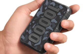 Ambrane 10000mAh Power Bank, Rugged & Slim, 22.5W Fast Charging, USB Type-C Input Output, PD & QC, Compatible with iPhone, Samsung, Oneplus & All Android (Force 10K, Black) -USB Type C