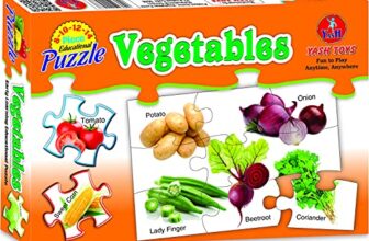 Educational Transport Vehicle Puzzle for Kids, Includes 8-14 Pieces of Fun Puzzle (Vegetables)