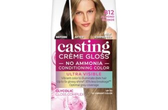 L’Oréal Paris Casting Crème Gloss Hair Color With Glycolic Gloss Complex | Ultra Visible Shade 812 – Almond Blonde | 60ml + 40ml + 60g