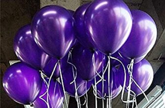 AMFIN® (Pack of 25) 10 inch Metallic Balloons Purple for Birthday Decoration, Decoration for Weddings, Engagement, Anniversary – Dark Purple