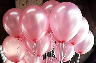 AMFIN® (Pack of 25) 10 inch Metallic Balloons Pink for Birthday Decoration, Decoration for Weddings, Engagement, Anniversary – Light Pink