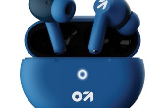 GOBOULT K40 True Wireless in Ear Earbuds with 48H Playtime, Clear Calling 4 Mics, 45ms Low Latency Gaming, 13mm Bass Drivers, Type-C Fast Charging, BTv 5.3 Ear Buds (Denim Blue)