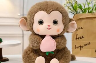 HUG ‘n’ FEEL SOFT TOYS Cute Monkey 25cm Soft Toy Plush Toy | Big Stuffed Animal | Ultra Soft, Huggable & Cuddly Gift for Kids, Girls, Boys | Perfect for Birthday, Valentine’s Day