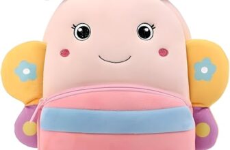 Delicado Butterfly Design Kids Backpack for Boys & Girls Age 2-5 Years | Lightweight Toddler Preschool Nursery School Mini Cartoon Travel Bag