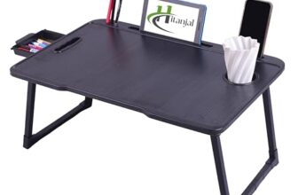 Hitanjal Study Table Bed Table/Laptop Table/Foldable and Portable Wooden/Writing Desk for Home(Black)