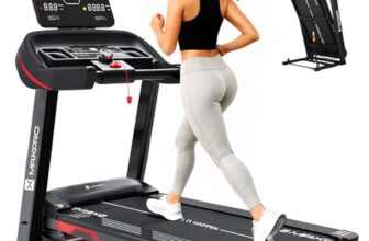 Maxpro Optira 6Hp Peak BLDC Motor|18km/h Speed |16 Level Motorized Incline |Bluetooth Speaker|FitShow App |130Kg User Weight |Auto Incline Hydraulic Foldable Treadmill for Home use