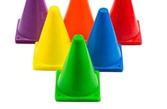 Toyshine 6 Inches Plastic Multicolored Stacking Cones | Perfect for Sports Training | Set of 6, Assorted Color (SSTP)