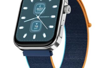 Boat Chrome Endeavour, Premium Metal Body, 1.96”(4.97cm) AMOLED Display,AI Coach Health Insights,Advanced S1 Processor,HRV,VO2 Max,Auto Watchface Refresh, Smart Watch for Men & Women (Fusion Blue)