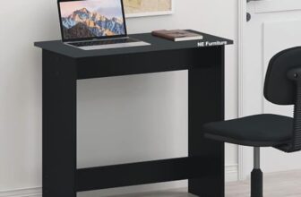 KVS Furniture Modern Desk Work from Home Table, Home Office Computer Desk,Office Desk, Wood Desk (Black) DIY(Do-It-Yourself)