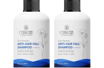 Cosmata Anti-Hair Fall Shampoo & Conditioner | 2-in-1 Formula | Strengthens Roots, Reduces Hair Fall & Boosts Shine | Suitable for All Hair Types | 200ml