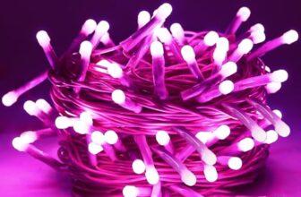 Lexton 40 LED Power Pixel Serial String/Fairy Light | Plug Sourced | Suitable for Home & Outdoor Decoration, Diwali, Christmas, Ramadan, Wedding, Party, Festival (Pack of 1, Pink)