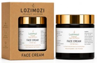 LOZIMOZI Organic Saffron Face Cream for Glowing Skin & Pigmentation Removal | Day & Night Moisturizer with SPF | Hydrating & Brightening Cream for Men & Women | 50g