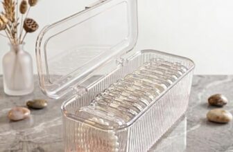 RIVALICH Transparent Travel Jewelry Organizer for Girls & Women | Clear Plastic Box for Earrings, Rings & Small Jewellery | Portable Mini Storage Case (10pcs, 9 x 3.6 x 3 Inches)