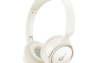 soundcore by Anker H30i Wireless On-Ear Headphones, Foldable Design, Pure Bass, 70H Playtime, Bluetooth 5.3, Lightweight and Comfortable, App Connectivity, Multipoint Connection (White)