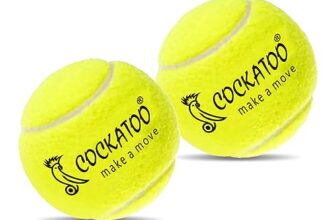 Cockatoo Rubber Cricket Tennis Ball, Construction of Tennis Ball for Cricket for Optimal Performance,Suitable for All Skill Levels. (90 Gr Per Ball – Pack of 2-Yellow)