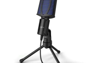 uRage “Stream 100” Gaming Microphone for Gaming & Streaming, USB Microphone Perfectly Suited for Podcasts, Voice-Overs, V-logs, Music Recording or Streaming on YouTube and Facebook etc.