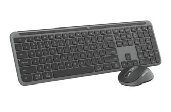 Logitech MK950 Signature Slim Wireless Keyboard and Mouse Combo, Sleek Design, Quiet Typing and Clicking, Switch Across Three Devices, Bluetooth, Multi-OS, Works with Windows and Mac – Graphite