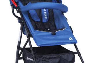 1st Step Jet Stroller/Pram With 5 Point Safety Harness And Adjustable Handles Stroller(Multi, Blue)