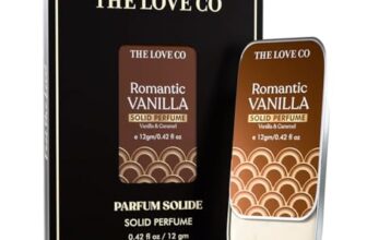 THE LOVE CO. Romantic Vanilla Solid Perfume for Men & Women 12gm | Long-Lasting Floral Fragrance Balm | Alcohol-Free, Travel-Friendly, Pocket Perfume Stick | Luxury Scent