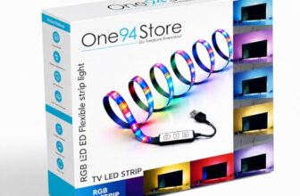One94Store RGB LED Strip Light USB Powered Flexible 5V Color Changing Light with Mini Controller for TV Backlight, Gaming Desk, PC, Monitor, & Home Décor (2 Meter for 24-32″ inch TV’s) 2 Meters