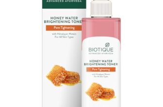 Biotique Honey Water Pore Tightening Brightening Toner with Himalayan Waters |Maintains pH Balance| Moisturized and Hydrated Skin | |100% Botanical Extracts| Suitable for All Skin Types | 200ml