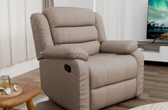 Da URBAN® Paradise Puffy Velvet Recliner for Head Support & Leg Relaxation Lounge Chair (Brown)