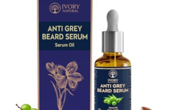 Ivory Natural Greys Beard Oil Serum (55 Ml) – Turning White Beard to Black | Reversing Graying Hair Naturally