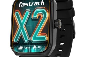 Fastrack New Limitless X2 Smart Watch, 1.91″ UltraVU with Rotating Crown, 60 Hz Refresh Rate, Advanced Chipset, SingleSync BT Calling, 100+ Sports Mode & Smartwatch Faces, IP68, (Black)