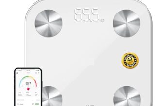 ANT Alpha Smart Body Weight Scale with App & Bluetooth, BMI & Body Fat | 12 Metrics | Large Display | Rechargeable Battery | Digital Bathroom Scale | 40 Months Warranty | Battery Included – Mercury
